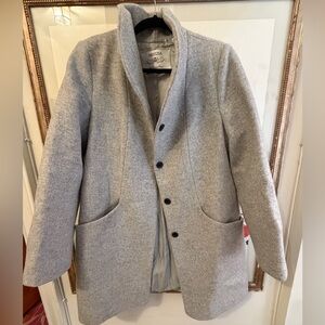 Aritzia Light Gray Cashmere Cocoon Coat